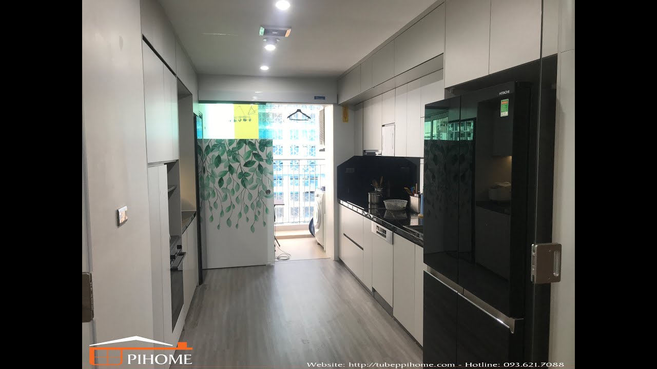 Thi công tủ bếp gỗ An Cường màu ghi tại 61 Legacy Ngụy Như Kon Tum