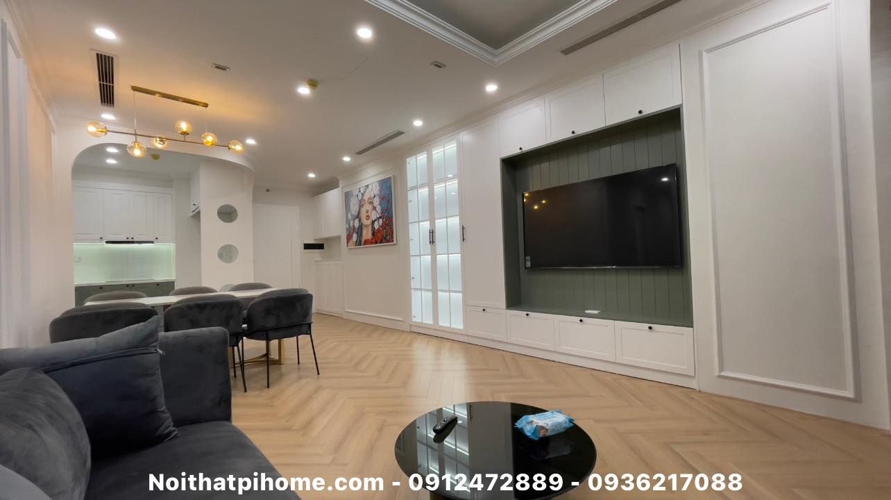 Thiết kế nội thất căn 3 ngủ phong cách tân cổ điển